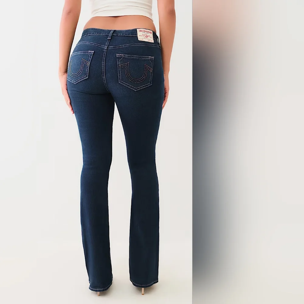 True Religion Womens Becca Crystal Mid Rise Bootcut Jeans 28 or 29 - Picture 4 of 8